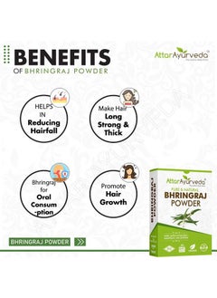 ATTAR AYURVEDA Natural Bhringraj Powder For Hair Growth (100 Grams)  - Image 4