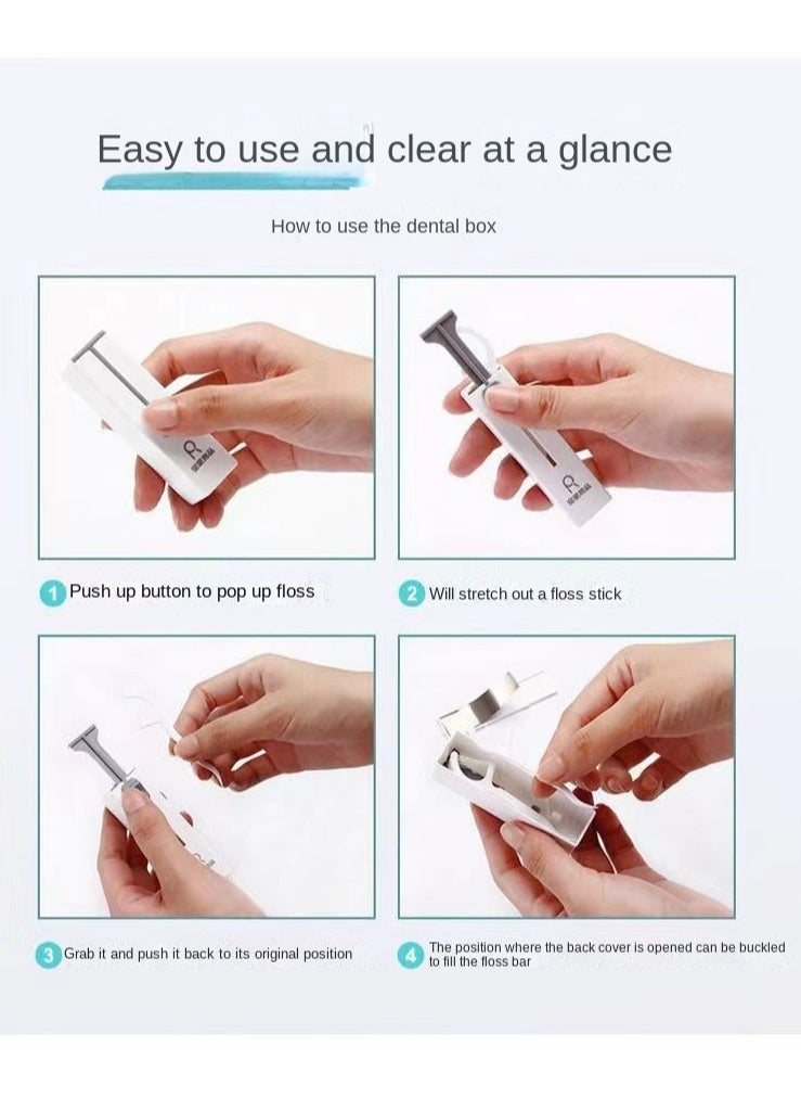 LOOPITYS （two-in-one）Portable  box for floss picks, carry 10*2  dental floss toothpick,teeth stick,tooth picks,floss picks  - Image 5
