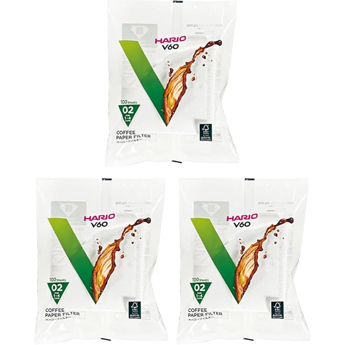 Hario V60 Coffee Filter Paper- Size 02, Suitable for Size 02 Dripper, Capacity -2-4 Cups,3-Pack Set (300 pcs in pack) - Image 3