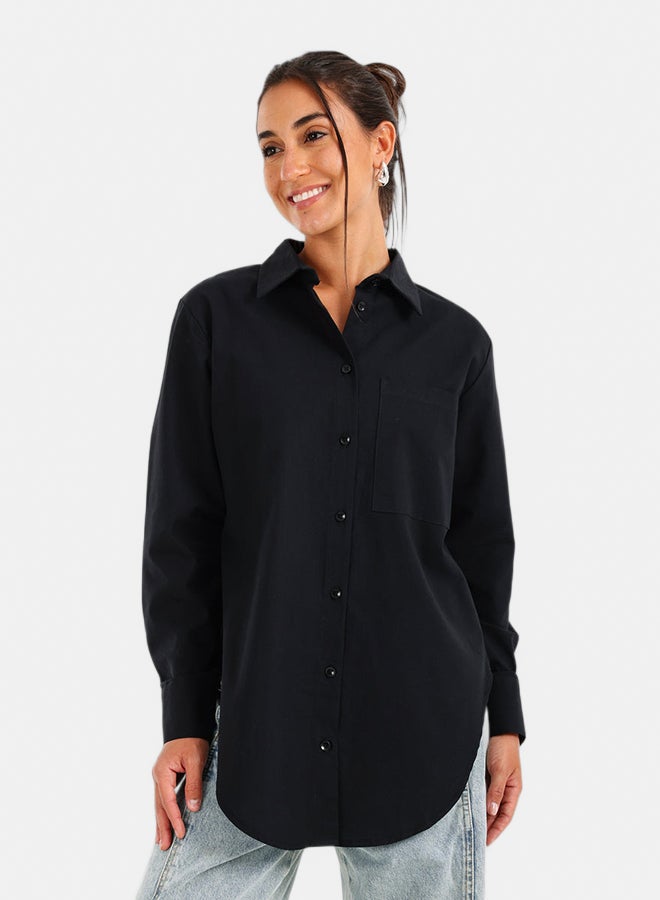 Carina Asymetrical Hem Shirt - Image 1