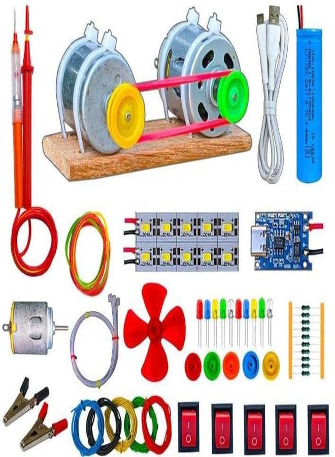 SYMFONIA Generator Making Dynamo Motor & All Necessary Experimental, Other Electronic Experiment Project Kit(74items) for Students - Image 1
