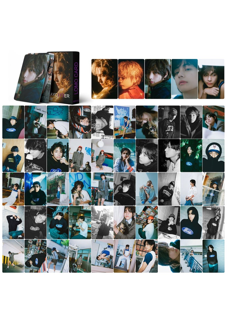 EHOME 55Pcs Bts Member V Photo Card Kim Taehyung Solo Album LAYOVER Lomo card  - Image 2