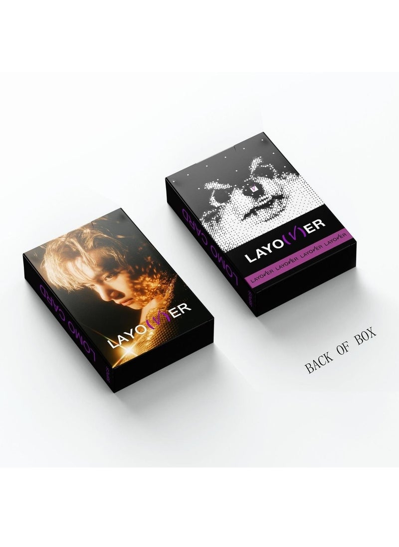 EHOME 55Pcs Bts Member V Photo Card Kim Taehyung Solo Album LAYOVER Lomo card  - Image 4