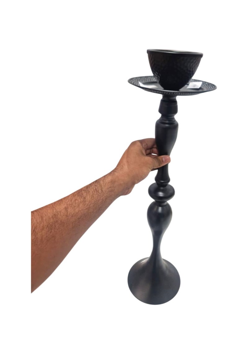 لوكشري مبخرة معدنية فاخرة مستطيلة للبخور - أسود - Image 2