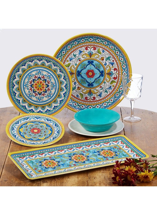 Certified International Portofino 11" Melamine Dinner Plate, Multi Colored, Large, Set of 6 - Image 2
