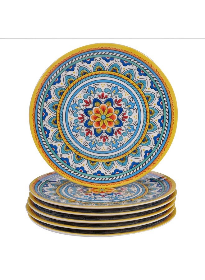Certified International Portofino 11" Melamine Dinner Plate, Multi Colored, Large, Set of 6 - Image 1