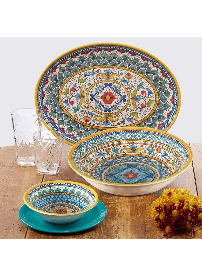 Certified International Portofino 11" Melamine Dinner Plate, Multi Colored, Large, Set of 6 - Image 3