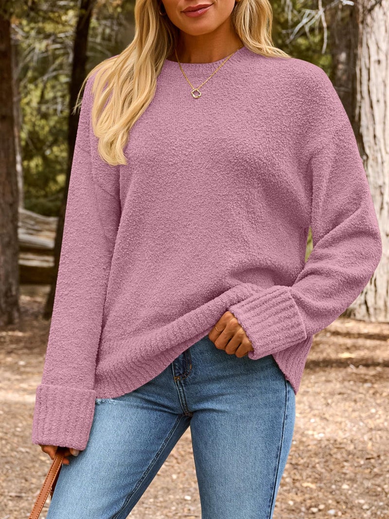 LILLUSORY Oversized Sweater Womens 2026 Fall Fashion Outfits Pullover Long Tunic Old Money Winter Cozy Clothes Cute Crewneck Trendy Knit Chunky Warm Knitted Ladies Top - Image 2