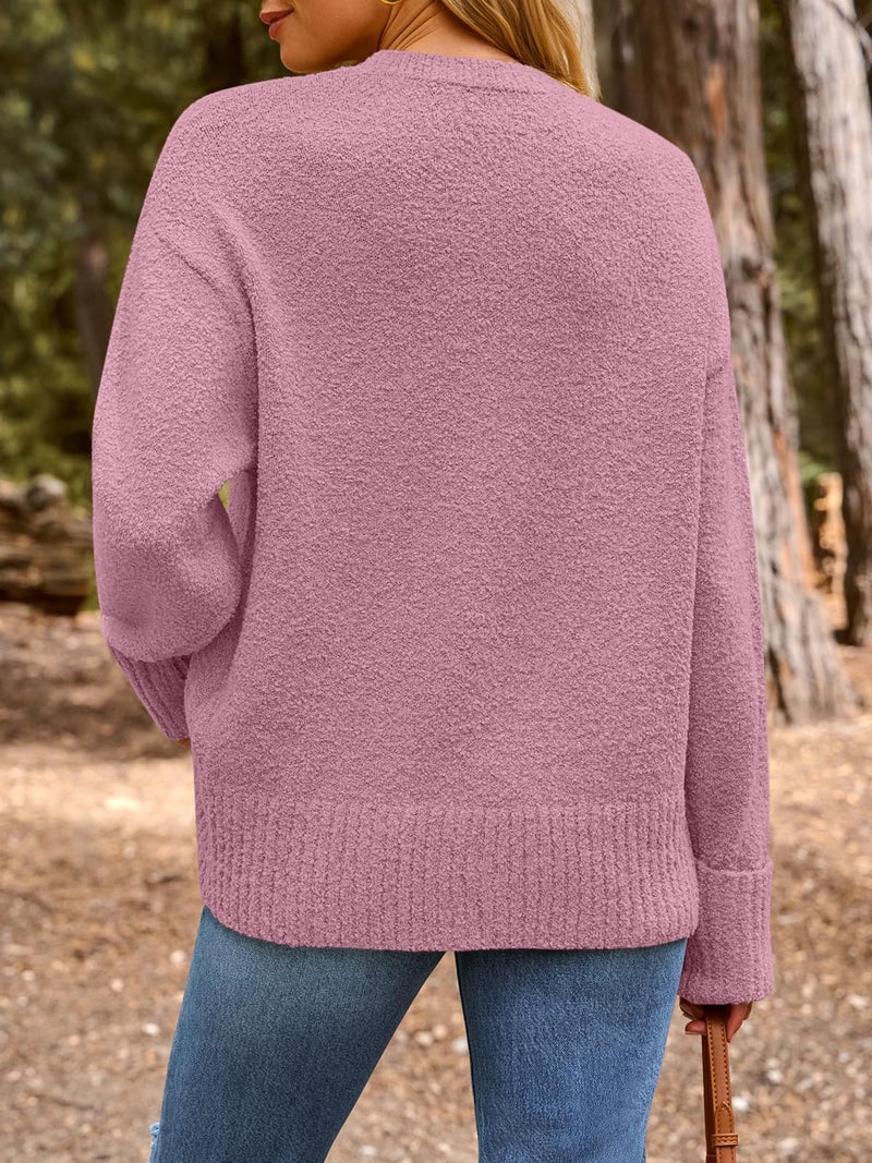 LILLUSORY Oversized Sweater Womens 2026 Fall Fashion Outfits Pullover Long Tunic Old Money Winter Cozy Clothes Cute Crewneck Trendy Knit Chunky Warm Knitted Ladies Top - Image 4