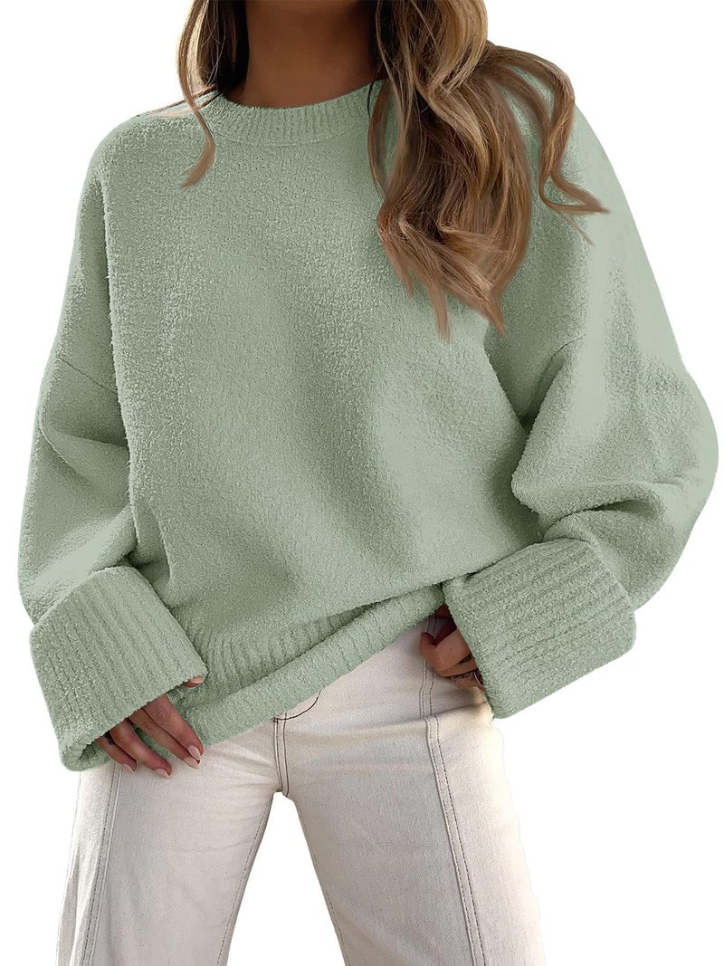 LILLUSORY Oversized Sweater Womens 2026 Fall Fashion Outfits Pullover Long Tunic Old Money Winter Cozy Clothes Cute Crewneck Trendy Knit Chunky Warm Knitted Ladies Top - Image 1