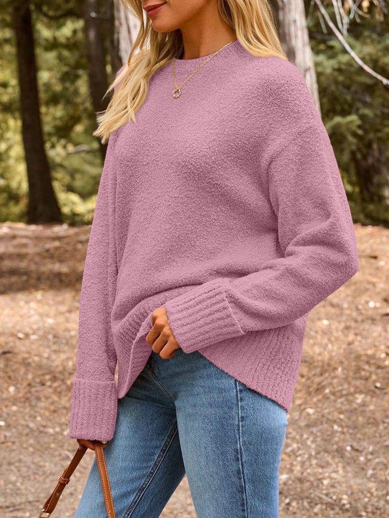 LILLUSORY Oversized Sweater Womens 2026 Fall Fashion Outfits Pullover Long Tunic Old Money Winter Cozy Clothes Cute Crewneck Trendy Knit Chunky Warm Knitted Ladies Top - Image 3