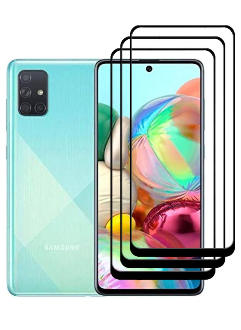 ACLIX 3 Pieces Antistatic ESD Dustproof Premium Quality High Definition Tempered Glass Screen Protector Designed For Samsung Galaxy A71 - Image 1
