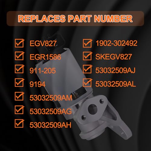STZJAYE EGR Valve Replacement EGV827 Compatible with Chrysler 300 2006-2010,for Dodge Ram 1500 03 2006-2008,for Jeep Commander 2007-2008 5.7L, Automotive Exhaust Gas Recirculation Replacement 911-205 - Image 3