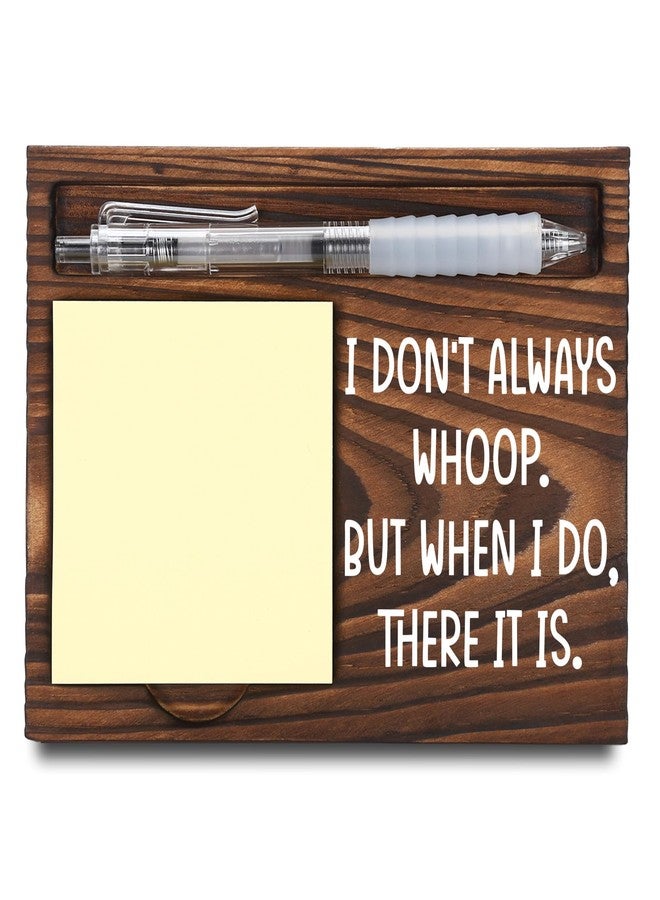 FTONENI Employee Appreciation Gifts, Thank You Gifts for Coworker, Funny Quotes Office Sticky Note Holder, Cute Humor Post-it Note Dispenser for Desk, Wooden Post-it Note & Pen Holder 6.5" x 4.7" - FTA117 - Image 1