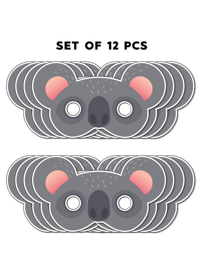 Festiko® Koala Theme Face Masks (12 Pcs), Koala Theme Party Supplies, Return Gifts for Kids, Koala Theme Party Items,Face Masks for Kids - Image 2