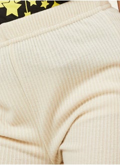 Styli Ruffle Hem Rib Knit Pants  - Image 3