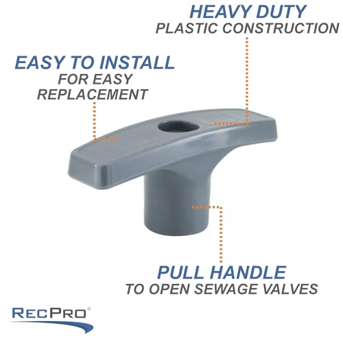 RecPro RV Waste Valve Handle | Replacement for Valve Extension Rod | Gray (Single Pack) - Image 4