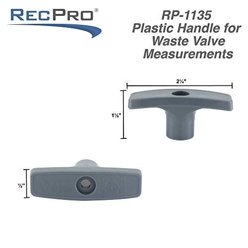 RecPro RV Waste Valve Handle | Replacement for Valve Extension Rod | Gray (Single Pack) - Image 3