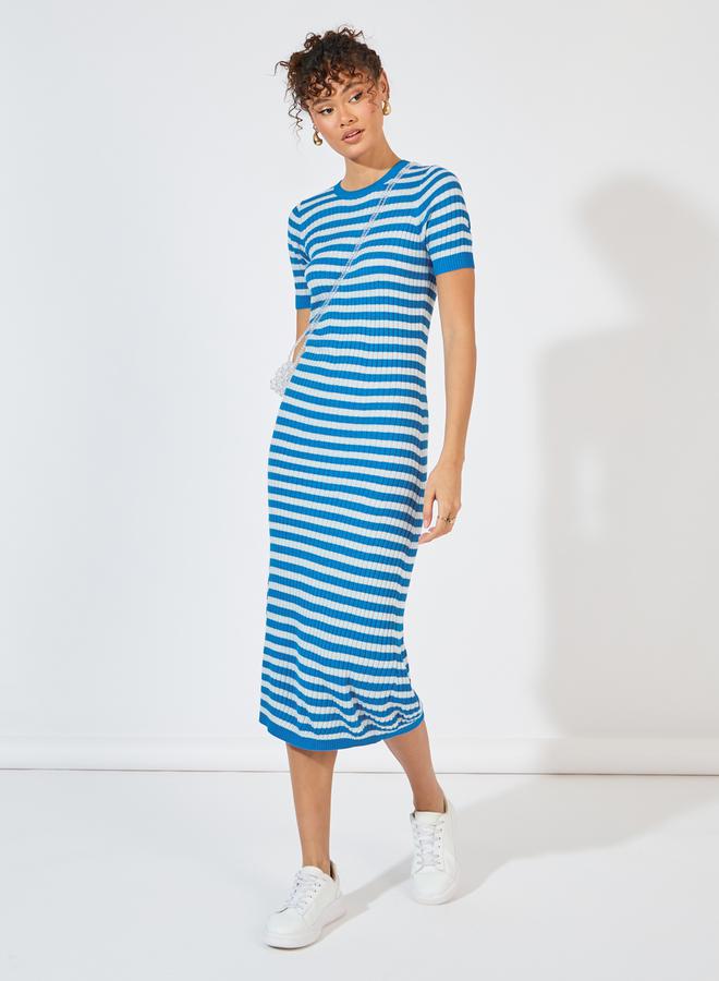 Styli Striped Knit Dress  - Image 4