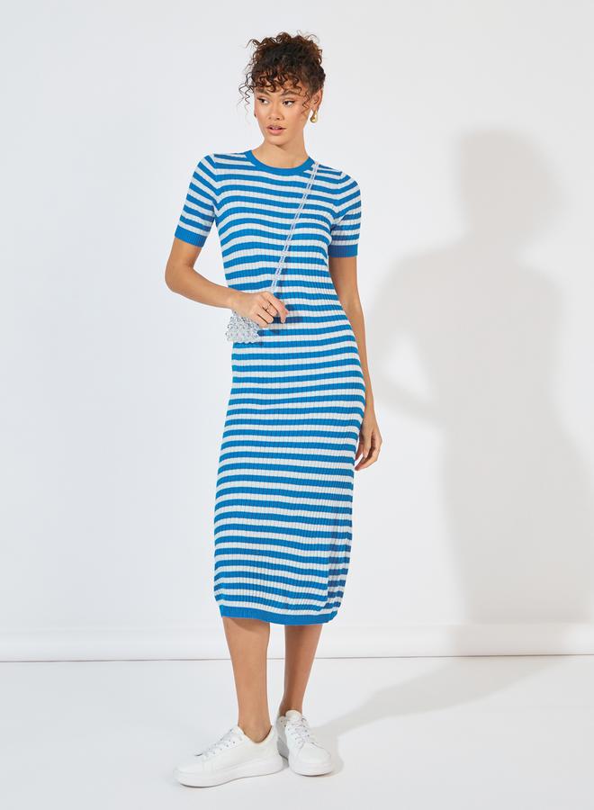 Styli Striped Knit Dress  - Image 1
