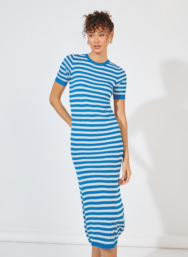 Styli Striped Knit Dress  - Image 5