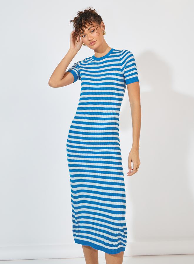 Styli Striped Knit Dress  - Image 2