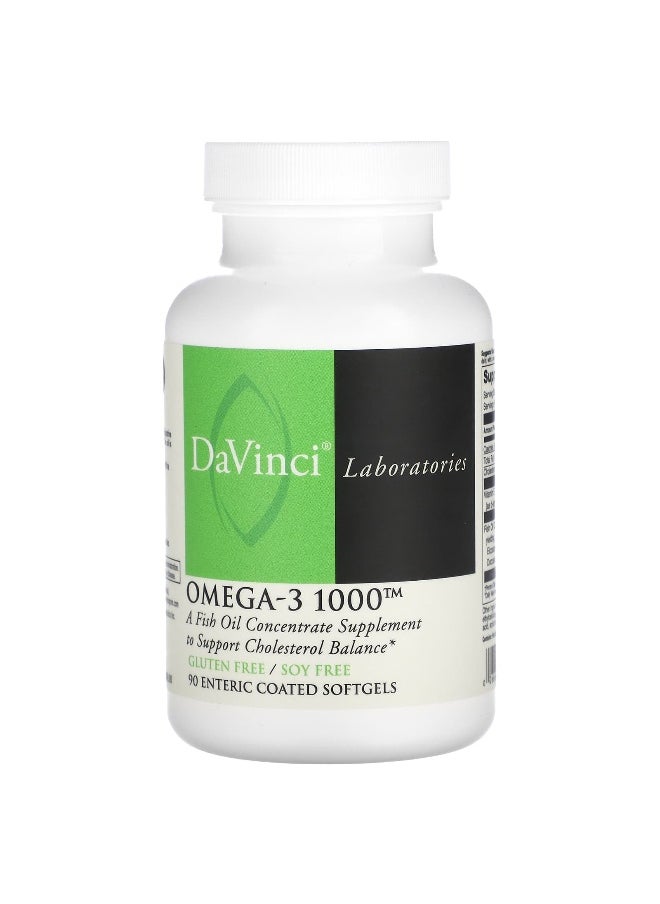 DaVinci Laboratories DaVinci Laboratories, Omega-3 1000, 90 Enteric Coated Softgels  - Image 1