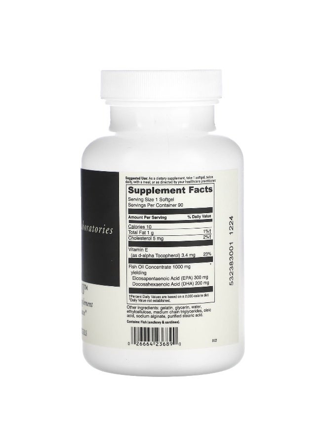 DaVinci Laboratories DaVinci Laboratories, Omega-3 1000, 90 Enteric Coated Softgels  - Image 2