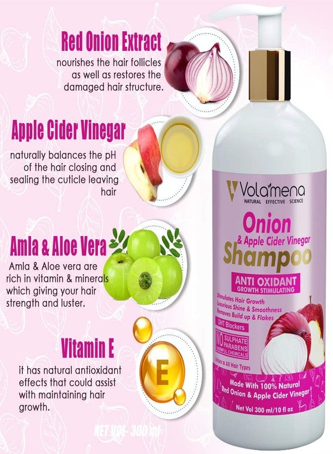VOLAMENA WITH DEVICE Volamena Onion & Apple Cider Vinegar Hair Shampoo With Onion For Hair Growth & Hair Fall Control 300 ml - Image 5