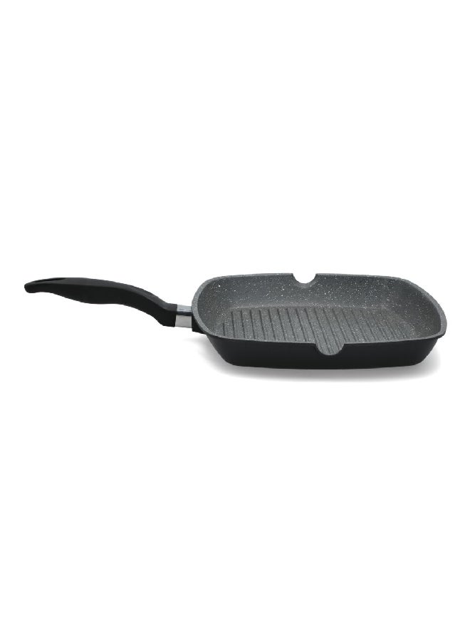 PARFAIT Marble Coated Square Non-Stick Grill Pan Dark Grey And Black 28 X 4.5 Cm Xb-40828  - Image 4