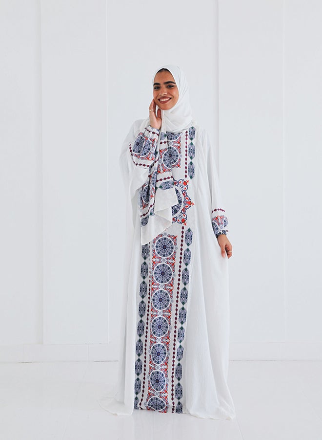 Tie Shop - Turath Isdal - White - Red - Blue For Women