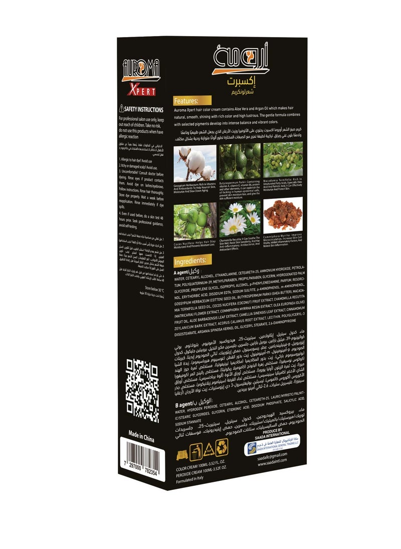 AUROMA Auroma xpert natural ingridents hair color cream light brown U27  - Image 2