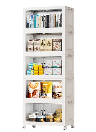 5-Layer Storage Cabinet, Kitchen Collapsible Cabinet, Magnetic Door and Removable Wheels, Easy to Install and Use - pzsku/Z33F842BD95C5E9F6E97BZ/45/1744194324/9285afba-d02c-444b-9b34-95c7635e682b