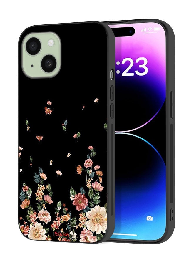 Tolwak Apple iPhone 15 Plus Protective Case Cover Small Flowers In Bottom - Image 1