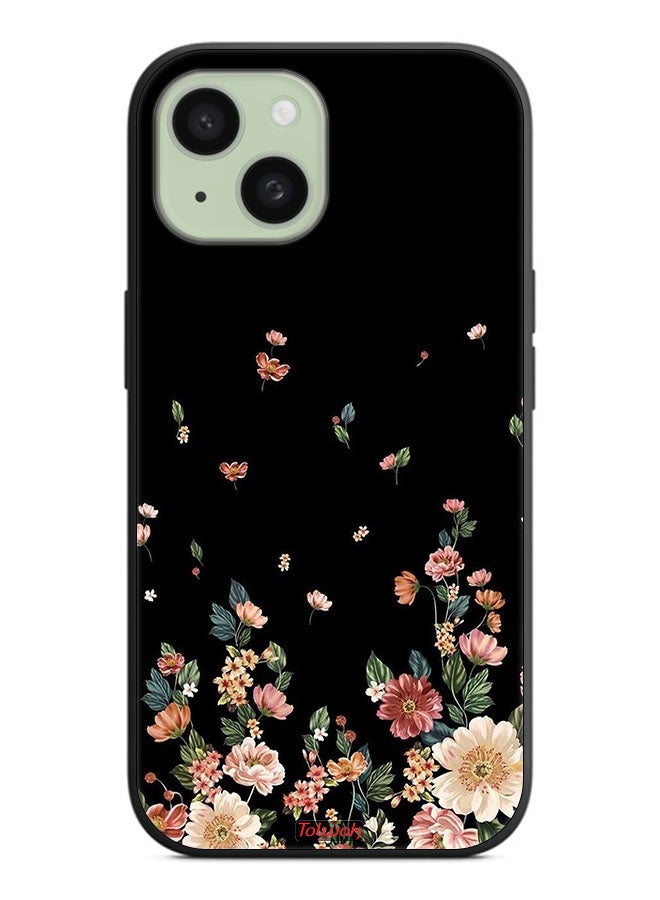 Tolwak Apple iPhone 15 Plus Protective Case Cover Small Flowers In Bottom - Image 2