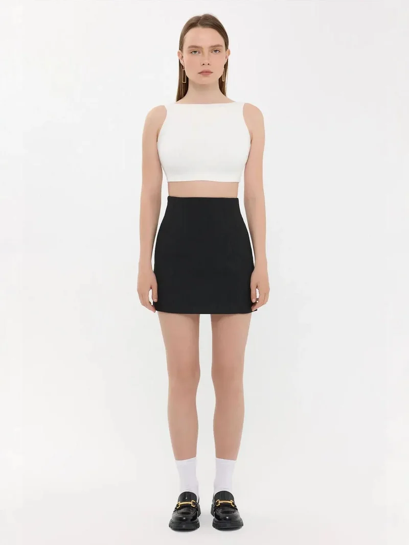 HICCUP Sleeveless Round Neck Top with Back Detail
