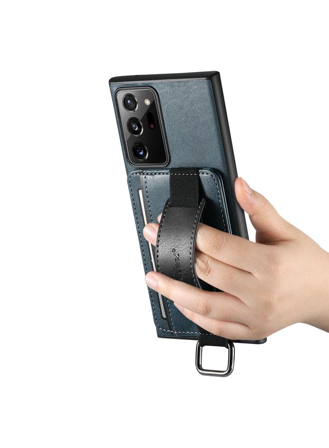 Suteni Case For Samsung Galaxy Note20 Ultra H13 Card Wallet Wrist Strap Holder PU Phone Case - Image 3