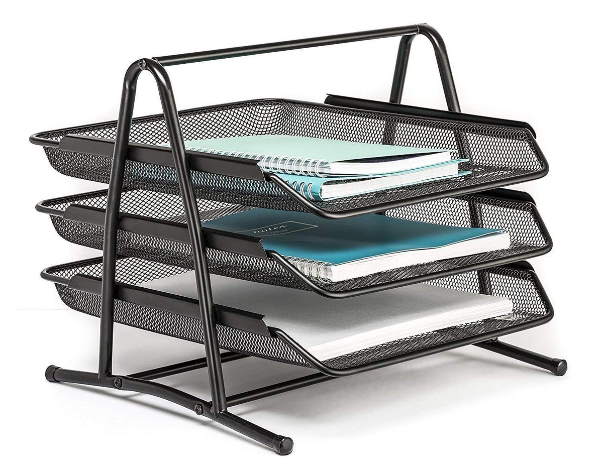 Styxon A4 Size File Rack 3 Tier Step | File Rack, Document, File, Paper ...