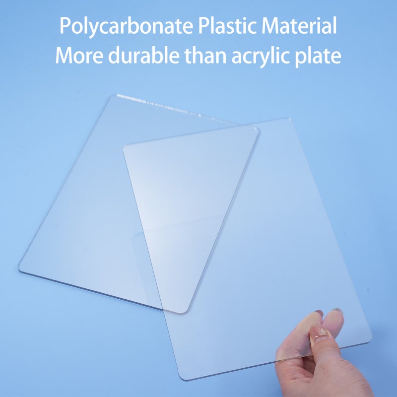 Standard Cutting Pads: 2-Pack 22x15cm Polycarbonate & Metal Plates - Durable Sturdy Clear Smooth Surface Pads for Die Cutting Machine for A5 Size Die Cutting Embossing Machines - Image 5