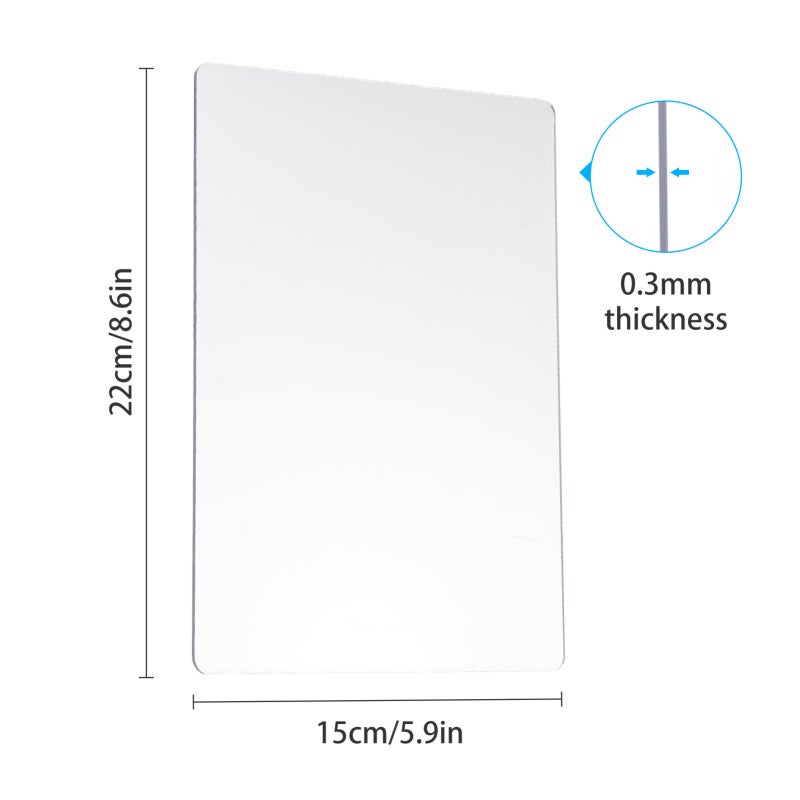 Standard Cutting Pads: 2-Pack 22x15cm Polycarbonate & Metal Plates - Durable Sturdy Clear Smooth Surface Pads for Die Cutting Machine for A5 Size Die Cutting Embossing Machines - Image 3