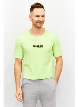 Reebok Men Sportswear Fit Short Sleeve Training T-Shirt, Lime Green  - Image 1