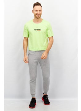 Reebok Men Sportswear Fit Short Sleeve Training T-Shirt, Lime Green  - Image 3