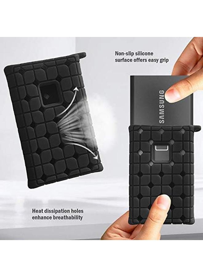 Procases Samsung T7 T7 Touch Portable Ssd Carrying Case With Silicone Cover Hard Eva Shockproof Storage Travel Organizer For Samsung T7 Touch Portable 500Gb 1Tb 2Tb Usb Solid State Drives Black - Image 3