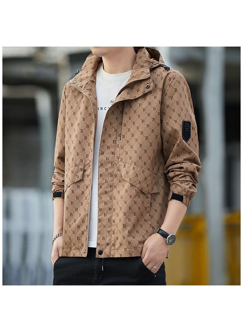 Fashionable Men's Windproof And Waterproof Outdoor Sports Hooded Jacket  - Image 1