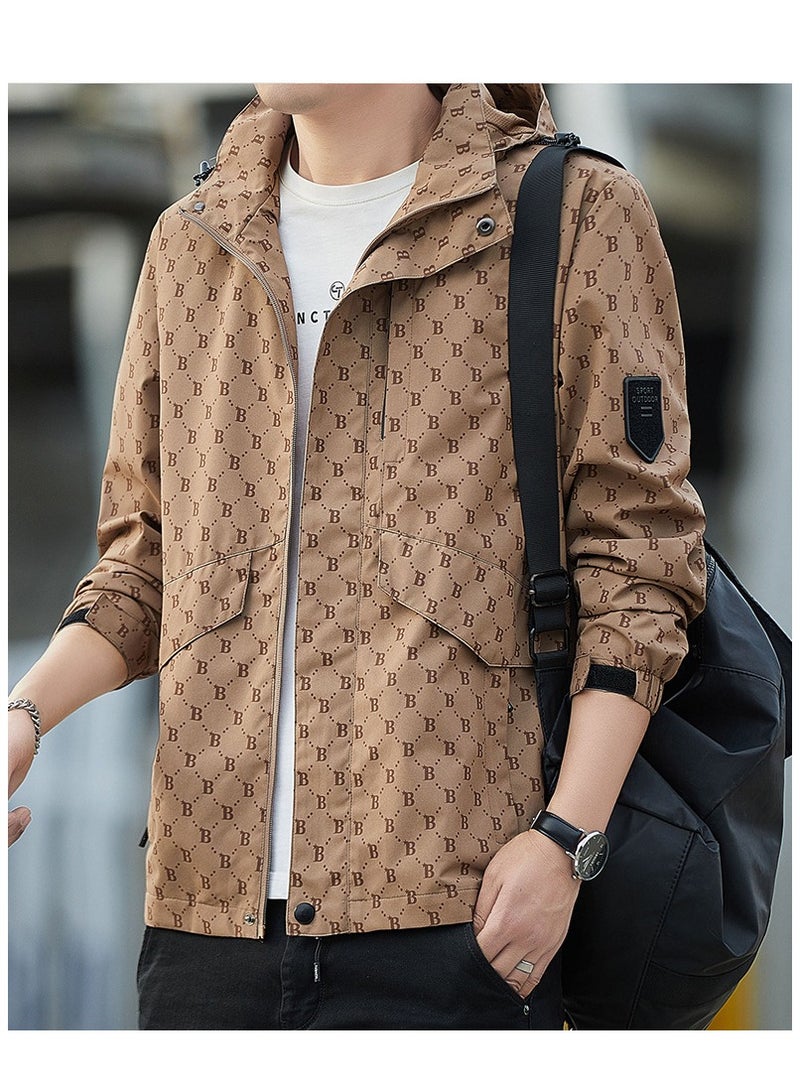 Fashionable Men's Windproof And Waterproof Outdoor Sports Hooded Jacket  - Image 2