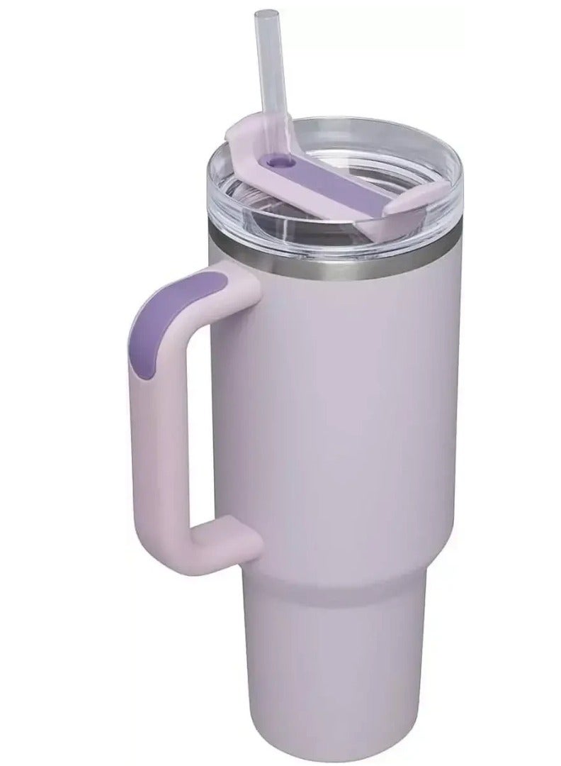 Stanley Quencher H2.0 Tumbler 40oz – Orchid Matte | Leak-Proof & BPA-Free Travel Mug with FlowState™ Lid, Handle & Reusable Straw | 26H Hot / 12H Cold | Durable Stainless Steel Insulated Cup for Gym, Office, Travel, Car & Outdoor Use | Eco-Friendly & Reusable - Image 3