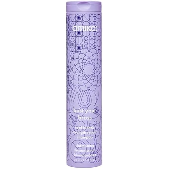 amika BUST YOUR BRASS COOL BLONDE STRENGTH REPAIR SHAMPOO, 275ML - Image 1