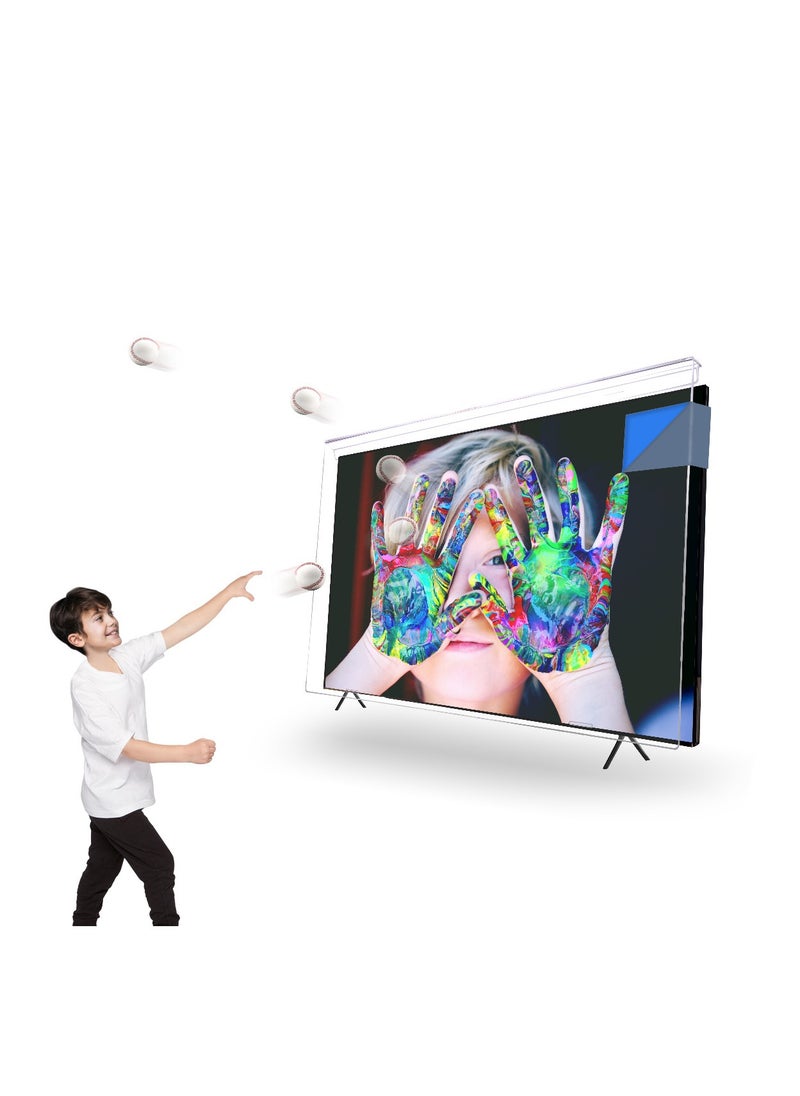 86 Inch Tv Screen Protector, Made of Solid Acrylic Material with a Thickness of 3 mm, Anti Blue light, Anti Scratches, Guard against Radiation, Compatible with all Types of screens
