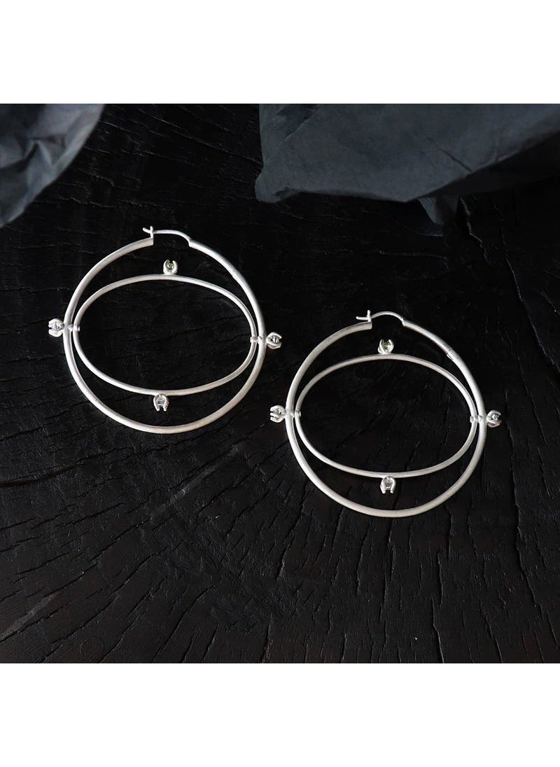 Generic - Double Layer Spiral Earrings 925 Silver Textured Fashion A pair of earrings - Image 1