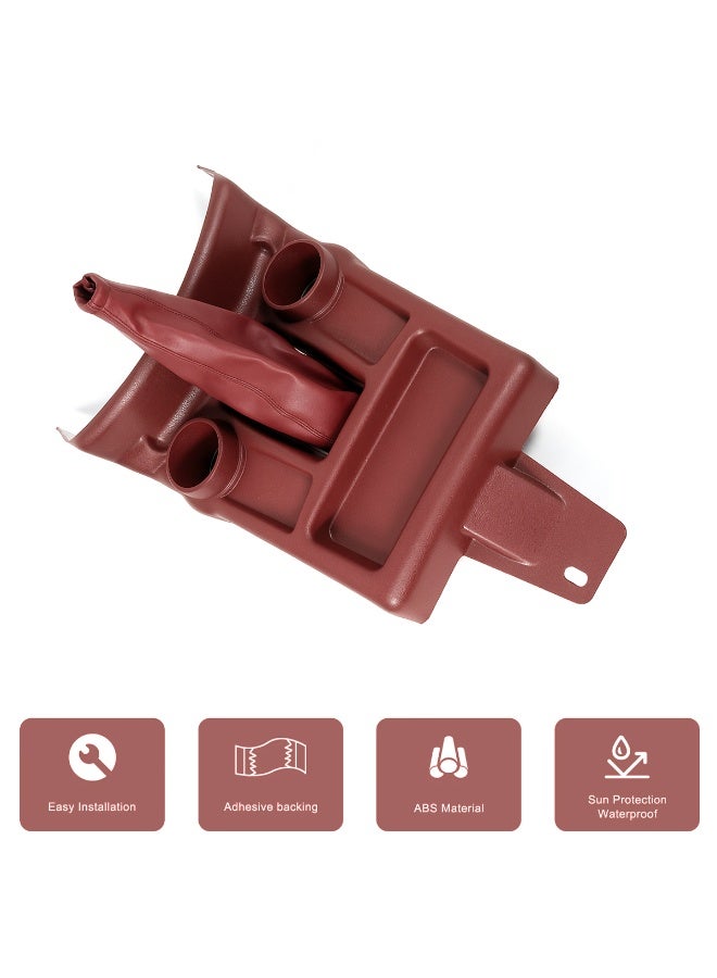 Center Console Box Tray MAROON for Toyota Hilux 2015 2016 | Console Organizer with Dual Cup Holder & Storage Compartment - Image 4